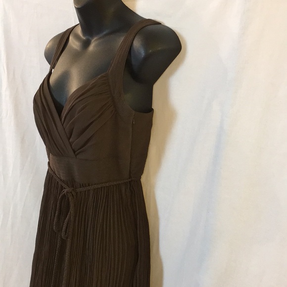 WHBM Surplice Midi Micro Pleat Dress Size 2 - Picture 3 of 6